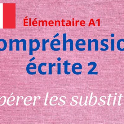 Compréhension écrite 2 : repérer les substituts