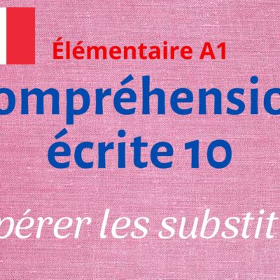 Compréhension écrite 10 : repérer les substituts