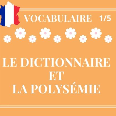 VOCABULAIRE 1/5, le dictionnaire et la polysémie